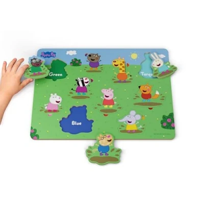 Imagen de Peppa Pig Puzzle de Madera encajable Colores Aprende los con Contiene 10 Piezas (Deqube 921D00065)