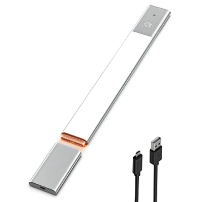 Imagen de EZVALO LED 38CM Luz Inalámbrica de Armario con Sensor Movimiento Interior, Batería Desmontable 2200mAh, 3 Modos Iluminación y Colores Regulables para Escaleras, Cocinas, Armarios
