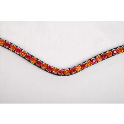 Imagen de Montar Fair Browband Red crystal curved