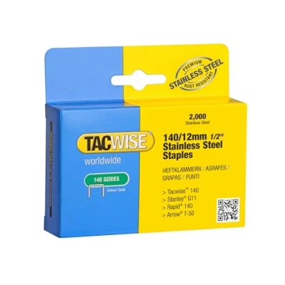 Imagen de Tacwise 1220 Grapas de Acero Inoxidable Profesionales Tipo 140/12 mm, 2000
