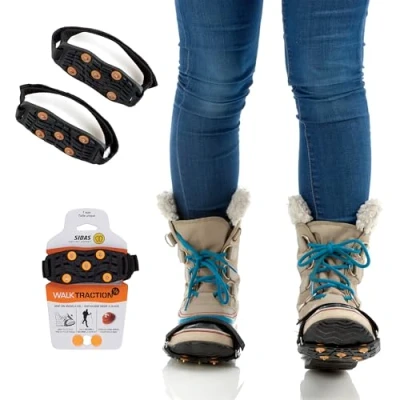Imagen de Sidas Walk Traction Crampón para Caminata de Nieve/Hielo Unisex, Negro