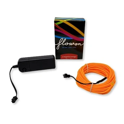 Imagen de JUEGACONMIGO FLOWON Cables LED Luces Colores Flexibles LED. 3 Modos de Funcionamiento. 7 metros Largo. Tiras Decoración fiestas halloween Color Light Cord (Yellow)