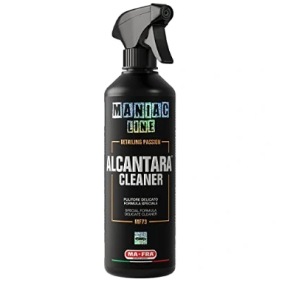 Imagen de Mafra Maniac Car Detailing Line, Alcantara Cleaner, limpiador suave con fórmula especial, eficaz en manchas obstinadas y suciedad mixta, 500 ml