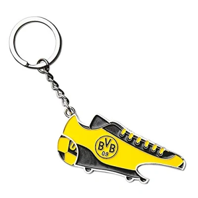 Imagen de Borussia Dortmund Llavero con chip de compras y abridor, Unisex, Negro/Amarillo