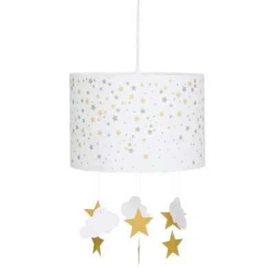 Imagen de Atmosphera Lámpara Colgante Infantil Blanco y Amarillo Ocre D. 30 cm
