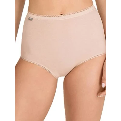 Imagen de Playtex Pack bragas altas de algodón elástico cómodo, invisible y femenino Mujer x3, Beige, S