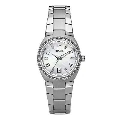 Imagen de Fossil Reloj para mujer Colleague, movimiento de cuarzo, caja acero inoxidable plateado 28 mm con correa inoxidable, AM4141