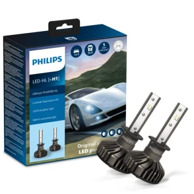 Imagen de Philips Ultinon Pro9100 LED lámpara para faros de coche (H1), 350%, 5.800K, set 2