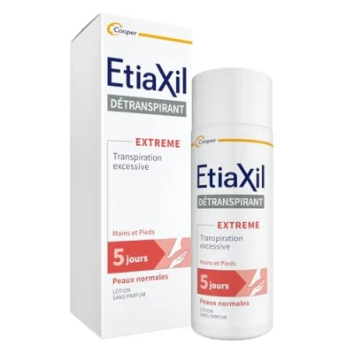 Imagen de ETIAXIL Desodorante Destranspirante Tratamiento Sudor Excesivo Pies y Manos Extrema Piel Normal Eficacia 5 días 100 ml
