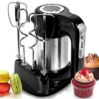 Imagen de Duronic HM3 Batidora amasadora eléctrica 300W para repostería con 5 velocidades y función turbo Incluye 2 Varillas diferentes batir amasar Ideal panadería