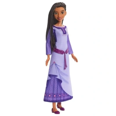 Imagen de Mattel Disney Wish El Poder de los Deseos Asha cantante Muñeca que canta en español con Estrella y vestido, inspirado la película, juguete +3 años (HXJ19)
