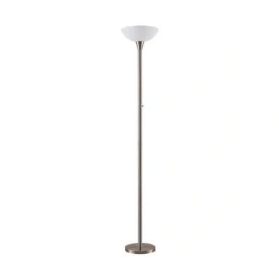 Imagen de lámpara de pie &#039;Ignacia&#039; (Moderno) en Gris hecho Metal e.o. para Salón &amp; Comedor (1 llama, E27) Lindby pie,
