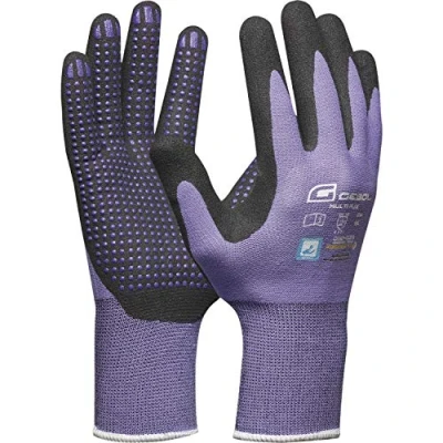 Imagen de Gebol Multi Flex Lady Guantes de trabajo con revestimiento nitrilo y puntos dermatológicamente probados jardinería agarre para mujer Talla M (Gr 8)