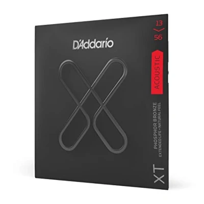 Imagen de D&#039;Addario Guitar Strings Coated Acoustic XT Phosphor Bronze For 6 String Extended Life, Natural Feel XTAPB1356 Medium, 13 56