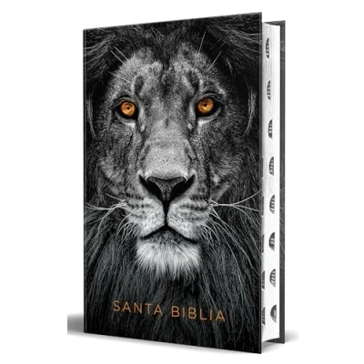 Imagen de Biblia RVR 1960 letra grande tamaño manual, tapa dura León de Juda con índice / Spanish Bible Handy Size Large Print Hardcover Lion of Judah with In