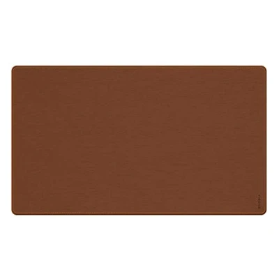 Imagen de RHODIA 194265C Tapete de escritorio cobre suave Tamaño M (80x40 cm) Cuero sintético italiano Costuras sillín naranjas Organización oficina y almacenamiento diseño