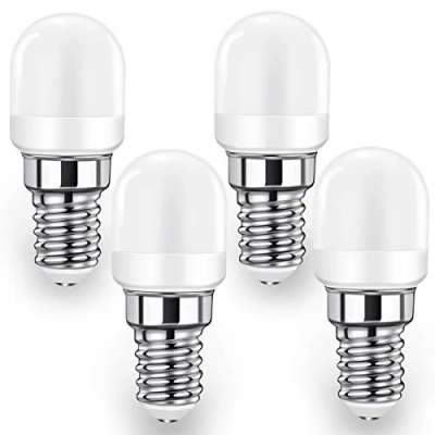 Imagen de GlowsLand E14 LED bombillas, Tornillos Pequeños Bulb, Blanca Fria 6000K, 2W=20W, 140LM, Luz del Refrigerador, para Frigorífico, Campana Extractora, Nocturna y Máquina de Coser, 4 Unidades