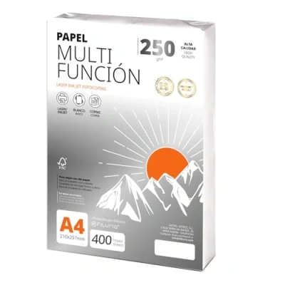 Imagen de folios a4 250gr 400 hojas, Papel Multiusos Para Impresora, Impresoras Láser y de Inyección, Fotocopiadora, uso Oficina, Material Escolar, Paquete Ofituria (250gr, 400h)
