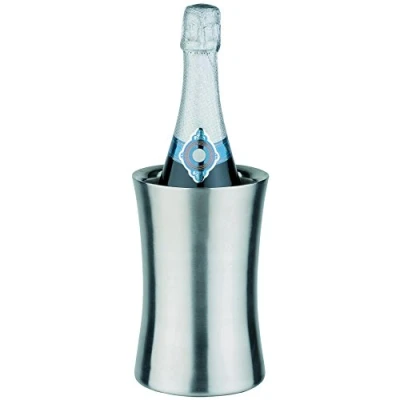 Imagen de APS enfriador de botellas aprox. Diámetro 12,5Cm, Altura 19cm Acero Inoxidable Mate, doble pared, entallada Forma para 0,5 1,5l