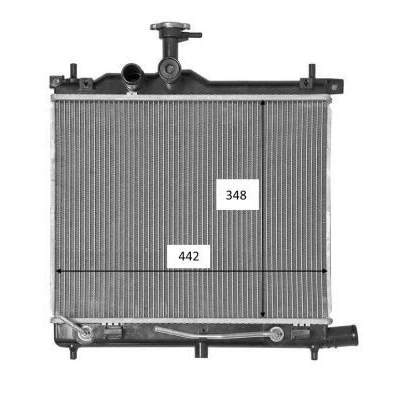 Imagen de NRF 58460 Radiador, refrigeración del motor Aluminio 442 348 20 Aletas soldadas HYUNDAI: i10 I