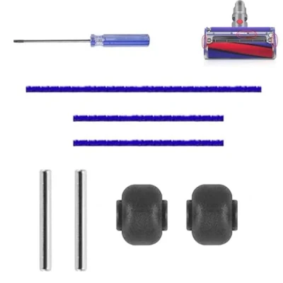 Imagen de Moupaa Juego de ruedas felpa para Aspiradora Dyson V6 V7 V8 V10 V11 Cabezal rodillo suave Accesorios Piezas repuesto