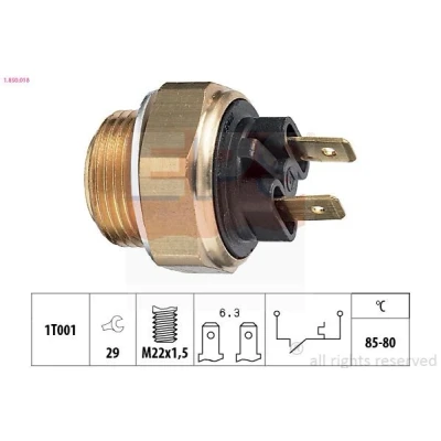 Imagen de EPS 1.850.018 Interruptor de temperatura, ventilador del radiador M22x1,5 Made in Italy OE Equivalent