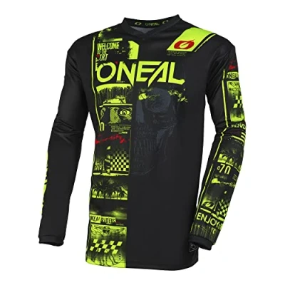 Imagen de O&#039;Neal Element Jersey Attack V23 Camisa, Negro/Neón, XL para Hombre
