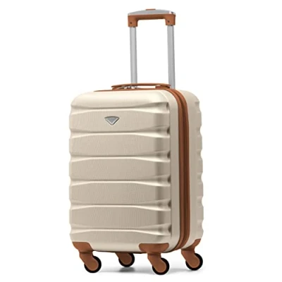 Imagen de Flight Knight Maleta Rigida Ligera de 4 Ruedas Equipaje Mano Cabina ABS Aprobado por Mas 35 Aerolineas como easyJet, Tamano Maximo para KLM y Air France 55x35x25 cm