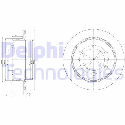 Imagen de DELPHI BG3522 Disco de freno 299 10 6 macizo aceitado sin procesar cojinete rueda, anillo sensor ABS SSANGYONG: Rexton / 2
