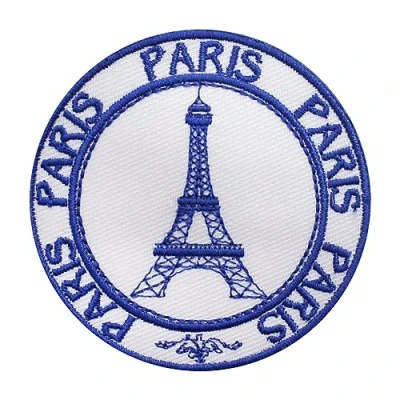 Imagen de parche de viajero, París, viaje, bordado para planchar o coser, ropa, etc. 7 cm