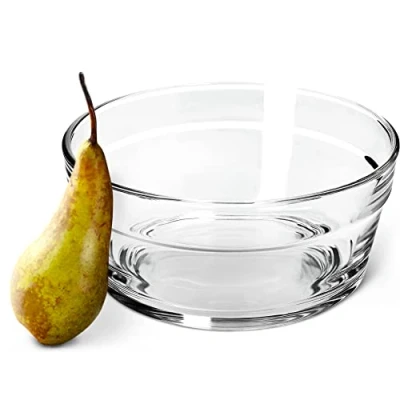 Imagen de KADAX Ensaladera, cuenco para servir de cristal, aperitivos apto lavavajillas, cuenco, transparente postre, cristal (17 cm, 1 unidad)