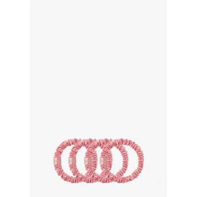 Imagen de slip Back to Basics coleteros ajustados: diseño Slipsilk™ antiarrugas y antiroturas que protege el cabello delicado Incluye 4 de seda pura, rosa