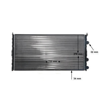 Imagen de MAHLE ORIGINAL CR 417 000S Radiador, refrigeración del motor para vehículos con/sin climatización 722 377 34 Aletas unidas mecánicamente