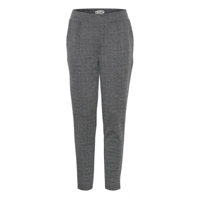 Imagen de ICHI Pantalones, Mujer, Talla: Large, Black white herringbone