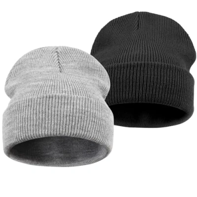 Imagen de DRESHOW 2 Piezas Toddler Beanie Kids Invierno Sombreros Niños Soft Knit Unisex Sombrero para Bebé Niñas Gorro Cálido Beanies 6 Meses 7 Años