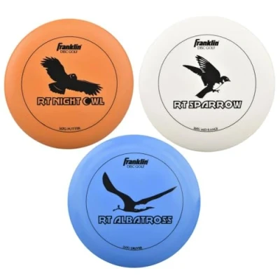 Imagen de Franklin Sports Pro Disc Juego de discos golf Kit inicio equipo Conductor, rango medio, putter incluidos, completo Frolf profesional