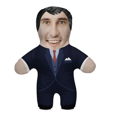 Imagen de Cojín de Almohada Regalo con Foto Divertida Personalizada; Cuerpo Colorido tu Propia Imagen la Cara Impresa; 45 cm Alto; Cumpleaños; Motivo Hombre Negocios [091]