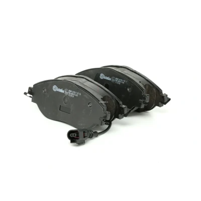 Imagen de BREMBO P 85 131 Juego de pastillas freno con contacto avisador desgaste tornillos pinza freno, Chapa antichirridos sin accesorios norauto,