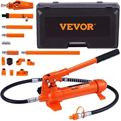 Imagen de VEVOR Kit de Ariete Hidráulico Portátil 4 T Reparación Energía para Carrocería 125 mm Juego Cilindros Hidráulicos con Vástagos 80 a 415 Coches Construcción