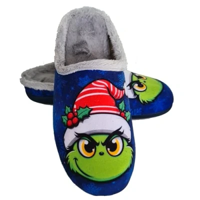 Imagen de HECHO EN ESPAÑA Zapatillas casa unisex hombre y mujer invierno navidad personaje verde 41