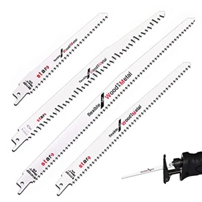 Imagen de Ncheli 4 pcs Hojas de Sierra Sable,sierra sable recíproca sierras alternativas Cuchillas para Corte Madera/PVC,compatible con comunes