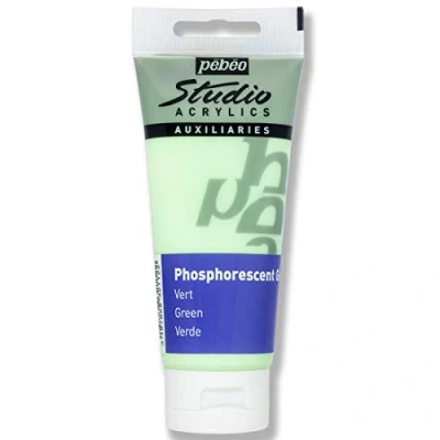 Imagen de Pébéo Pintura fosforescente en gel (100 ml), color verde