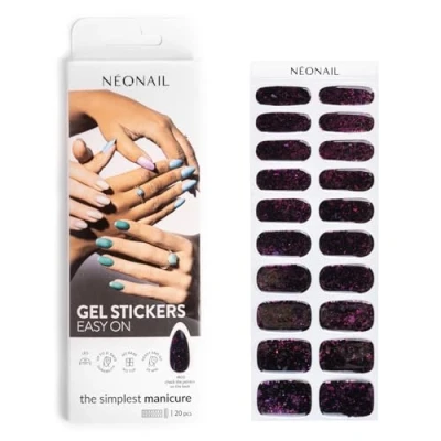 Imagen de NEONAIL gel UV Stickers Easy On M03 Brillo 15 Modelos Semicurado de pegatinas uñas postizas Nail Art Decoracion Rapido para Arte Diseña tus
