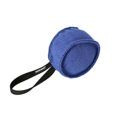 Imagen de Dingo Gear Berta Juguete de tirón en Forma Tambor para Entrenamiento mordida, K9, IGP, Fetch, Prey Drive, obediencia, Deportes Perro, Material francés con 1 Mango, Azul (S00093)