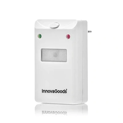 Imagen de InnovaGoods® Ahuyentador Ultrasónico con luz LED, Elimina Insectos y roedores sin químicos, Tecnología de Ultrasonidos nocturna (botón on/off). Aleja cucarachas, Ratones. Alcance aprox. 180m².