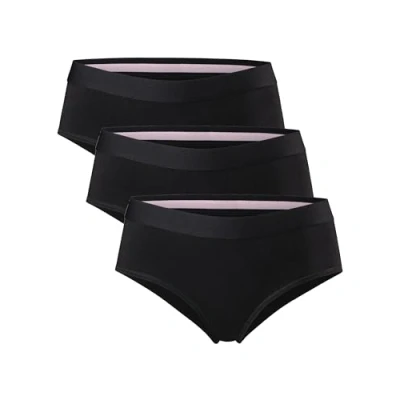 Imagen de DANISH ENDURANCE Pack de 3 Braguitas Hipster Algodón Orgánico para Mujer, Ajuste Cómodo, Sin Etiquetas, Negro, XXL