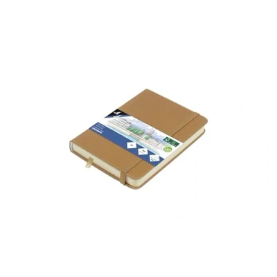 Imagen de Kangaro Art Cuaderno de bocetos (A6, tapa dura, poliuretano, 80 hojas, 140 g, papel color crema con banda elástica y cinta)