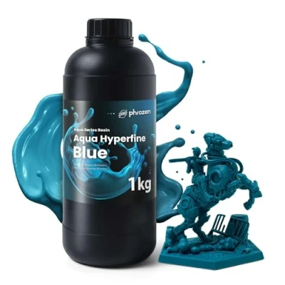 Imagen de Phrozen Aqua Hyperfine Resina para Impresoras 3D LCD con Resolución de 12K+ Fotopolímero Estándar 405nm Alta Precisión, Calidad Impresión Estable Azul (1kg)