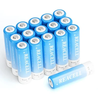 Imagen de 16 Piezas Pilas Recargables AA 2800mAh REACELL 1.2V Recargable NI MH de 1200 Ciclos,Precargadas para los Equipos Domésticos (Baja Autodescarga)