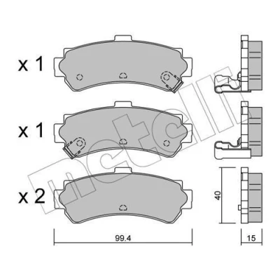 Imagen de Juego de pastillas METELLI 22 0403 0